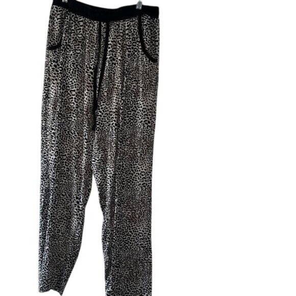 Leopard Print Lounge Set By Pillow Talk L/XL Polyester & Spandex Womens Two-Piec - Picture 4 of 7